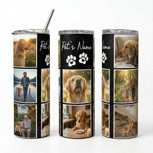 Custom Pet Photo Tumbler | Best Friend Forever 20oz Stainless Steel